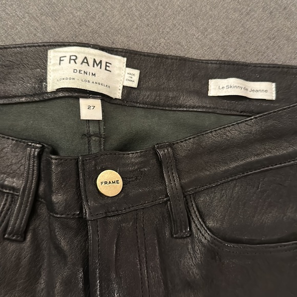 Frame Le Skinny Leather Pants - Picture 3 of 8